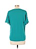 Lush 100% Polyester Teal Short Sleeve Blouse Size L - photo 2
