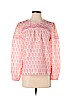 Point Sur 100% Cotton Pink Long Sleeve Blouse Size M - photo 1