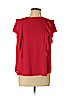 Ann Taylor LOFT 100% Polyester Red Short Sleeve Blouse Size L (petite) - photo 1