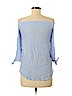 Ann Taylor Blue 3/4 Sleeve Blouse Size M (petite) - photo 2