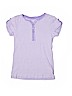 The Children's Place 100% Cotton Stripes Purple Short Sleeve Henley Size 10 - 12 - photo 1