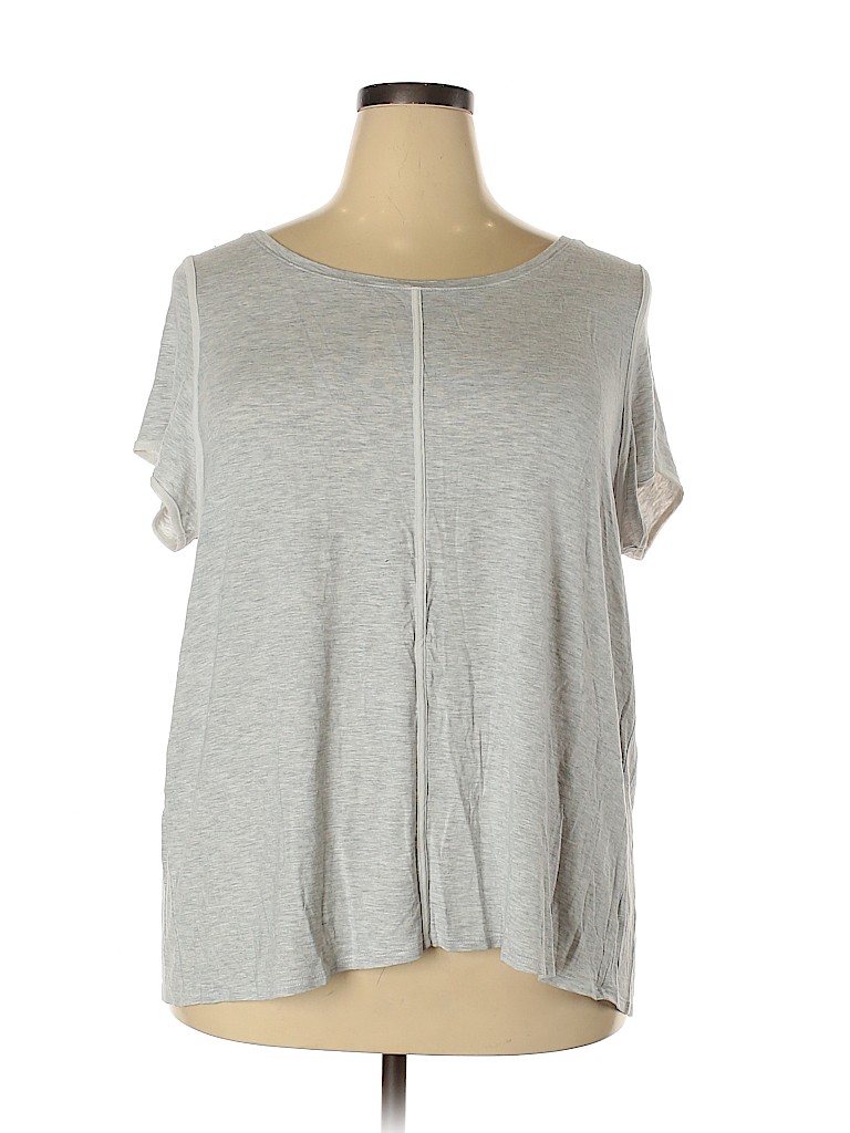 Lane Bryant Gray Short Sleeve Top Size 18 - photo 1