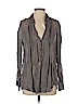 Eileen Fisher 100% Linen Gray Long Sleeve Button-Down Shirt Size S - photo 1