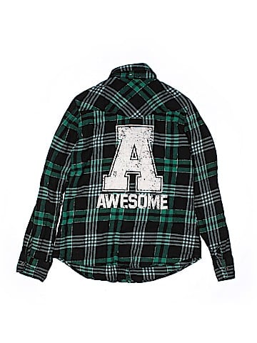 Justice Long Sleeve Button-Down Shirt (view 2)