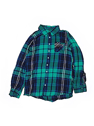Justice Long Sleeve Button-Down Shirt (view 1)