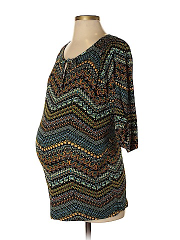 Everly Grey 3/4 Sleeve Top (view 1)