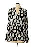Ann Taylor 100% Polyester Black Long Sleeve Blouse Size M - photo 1