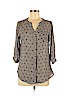 Bongo 100% Polyester Gray 3/4 Sleeve Blouse Size M - photo 1