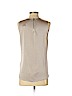 Calvin Klein 100% Polyester Tan Sleeveless Blouse Size S - photo 2
