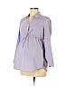 Motherhood Purple Long Sleeve Button-Down Shirt Size S - photo 1