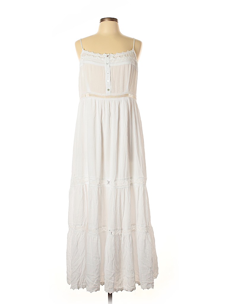 Forever 21 100% Rayon White Casual Dress Size 0X - photo 1