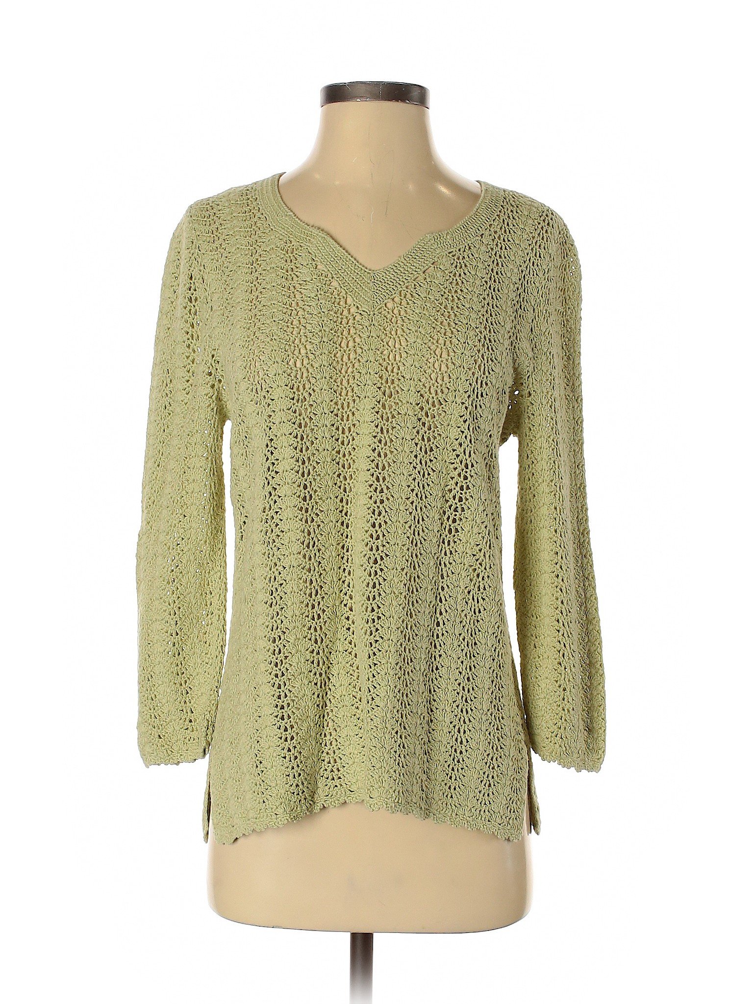 Kate Hill Women Green Pullover Sweater M | eBay