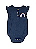 Cat & Jack Blue Short Sleeve Onesie Size 6-9 mo - photo 1