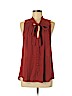 Daytrip 100% Rayon Red Sleeveless Button-Down Shirt Size M - photo 1