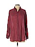 Express 100% Lyocell Burgundy Long Sleeve Button-Down Shirt Size S (petite) - photo 1