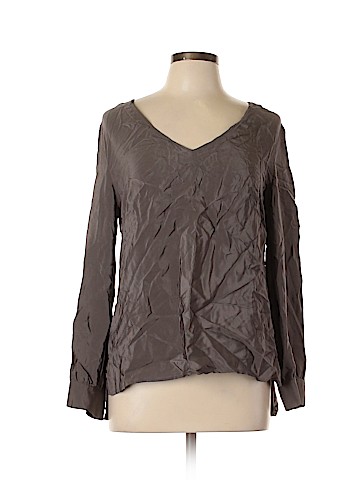 Amanda Uprichard Long Sleeve Silk Top (view 1)