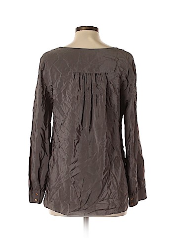 Amanda Uprichard Long Sleeve Silk Top (view 2)