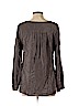 Amanda Uprichard 100% Silk Gray Long Sleeve Silk Top Size L - photo 2