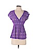 Eyeshadow 100% Nylon Purple Short Sleeve Top Size M - photo 1