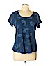 Lucky Brand Blue Short Sleeve Top Size XL - photo 1