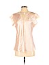 Oscar De La Renta 100% Polyester Pink Short Sleeve Blouse Size S - photo 1