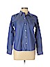 Liz Claiborne 100% Cotton Blue Long Sleeve Button-Down Shirt Size 10 (petite) - photo 1