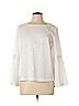 Ann Taylor LOFT White Long Sleeve Top Size L (petite) - photo 1
