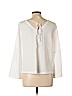 Ann Taylor LOFT White Long Sleeve Top Size L (petite) - photo 2
