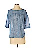 Ann Taylor LOFT 100% Polyester Blue 3/4 Sleeve Blouse Size S (petite) - photo 1