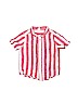 Baby Gap Stripes Burgundy Short Sleeve Button-Down Shirt Size 2 - photo 1