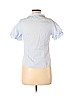 Ann Taylor LOFT Outlet 100% Cotton Blue Short Sleeve Button-Down Shirt Size 2 (petite) - photo 2