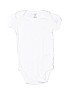 Carter's 100% Cotton Solid White Short Sleeve Onesie 9-12 MO / 12 MO - photo 1