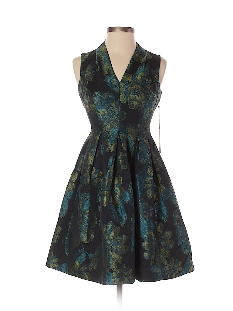 Vince Camuto 100% Polyester Green Casual Dress Size 0 (petite) - photo 1