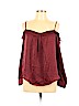En Elly 100% Polyester Burgundy Long Sleeve Blouse Size L (petite) - photo 1
