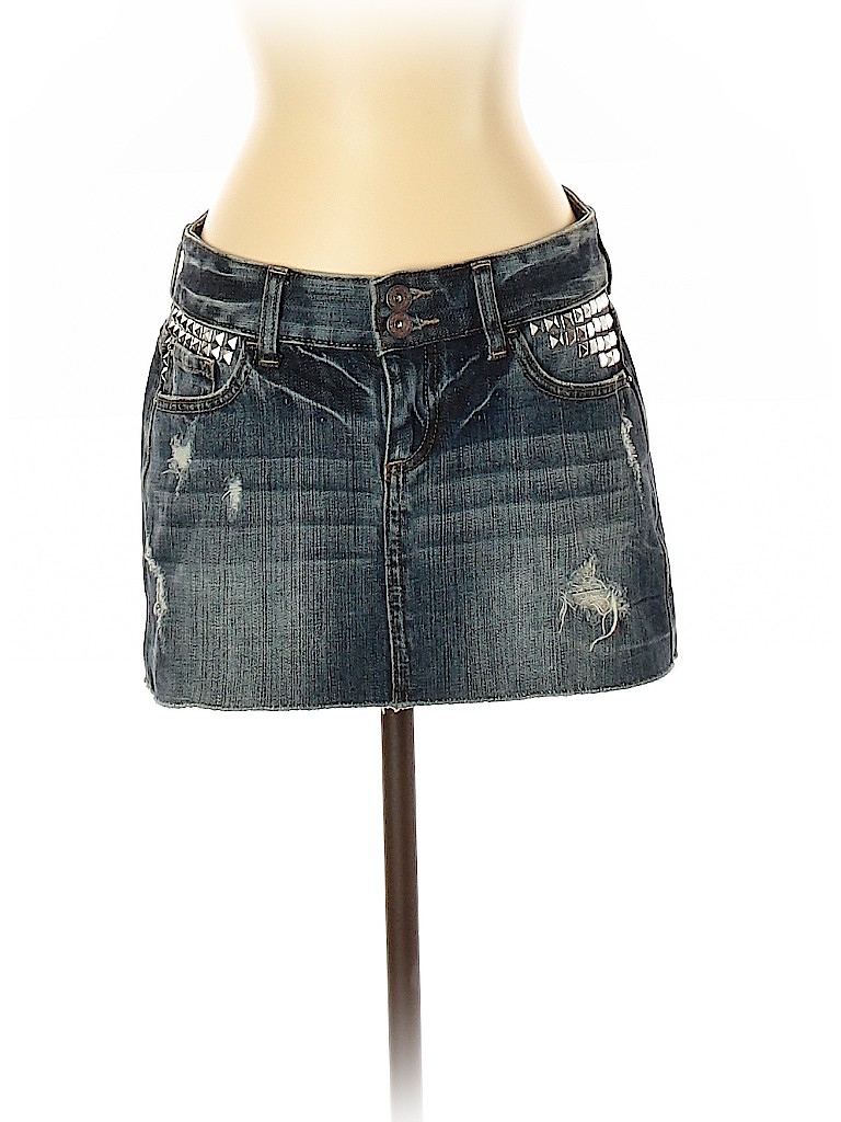 Express Blue Denim Skirt Size 0 - photo 1