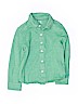 Baby Gap 100% Cotton Solid Green Long Sleeve Button-Down Shirt Size 5 - photo 1