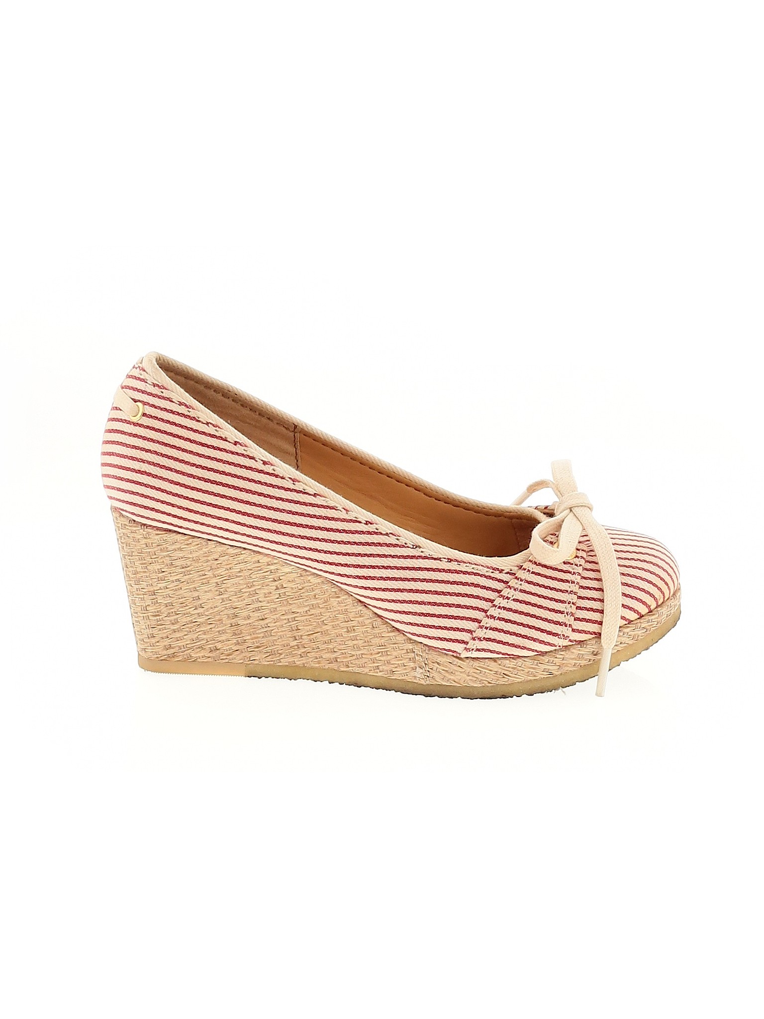 clarks red wedges