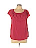 Ann Taylor LOFT 100% Viscose Red Short Sleeve Top Size L - photo 1