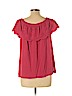 Ann Taylor LOFT 100% Viscose Red Short Sleeve Top Size L - photo 2