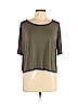 Theory 100% Viscose Green Short Sleeve Top Size L - photo 1