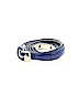 Assorted Brands 100% Cotton Solid Blue Leather Belt Size M - photo 1