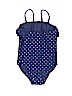 H&M 100% Polyester Metallic Blue One Piece Swimsuit Size 2T - 4T - photo 2