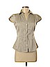 Banana Republic Tan Short Sleeve Button-Down Shirt Size 6 (petite) - photo 1