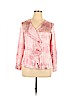Coldwater Creek 100% Polyester Pink Long Sleeve Blouse Size 14 - 16 Petite - photo 1