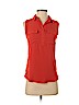 Ann Taylor LOFT 100% Polyester Orange Sleeveless Blouse Size S (petite) - photo 1