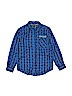 Tommy Hilfiger 100% Polyester Blue Long Sleeve Button-Down Shirt Size 8 - 10 - photo 1