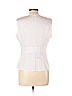 Moda International White Sleeveless Button-Down Shirt Size L - photo 2