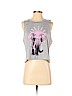 Bear Dance 100% Rayon Gray Sleeveless T-Shirt Size S - photo 1