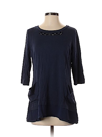 LOGO by Lori Goldstein 3/4 Sleeve Top (view 1)