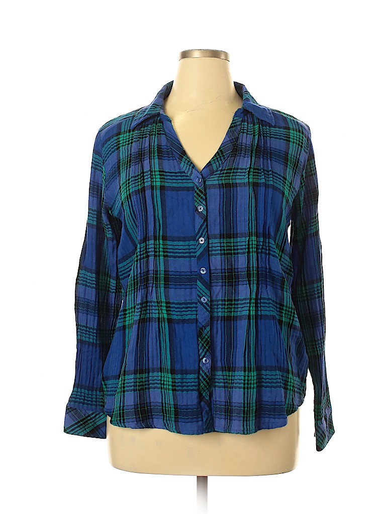 women's rayon plaid shirt